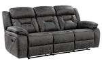 Madrona Hill Gray Microfiber Manual Recliner Sofa