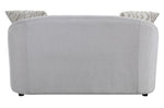 Mahler Beige Linen Loveseat with Nailhead Trim