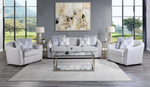 Mahler II Beige Linen Sofa with Sloping Armrest