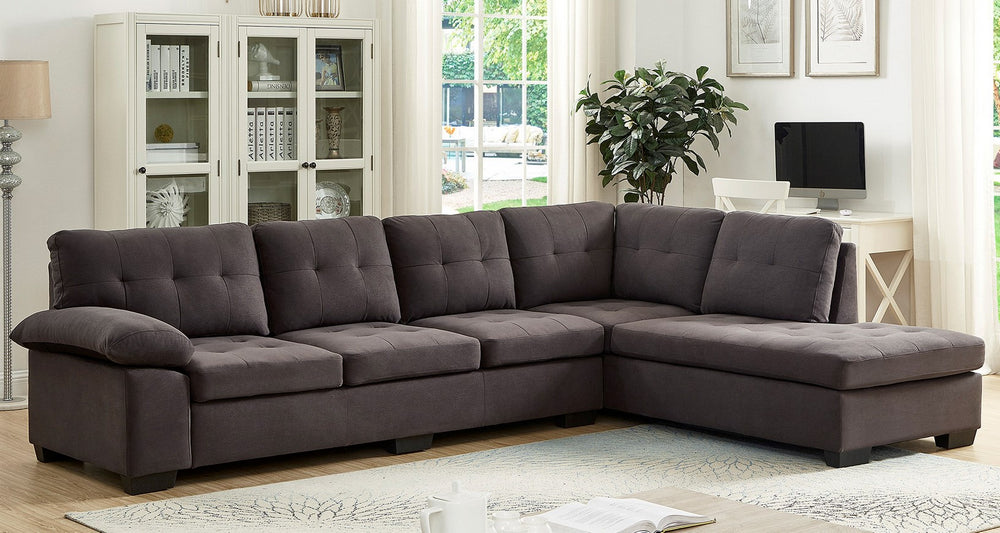 Maja Grey Fabric RAF Sectional Sofa