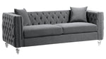 Manana Gray Velvet Fabric 2-Seat Sofa