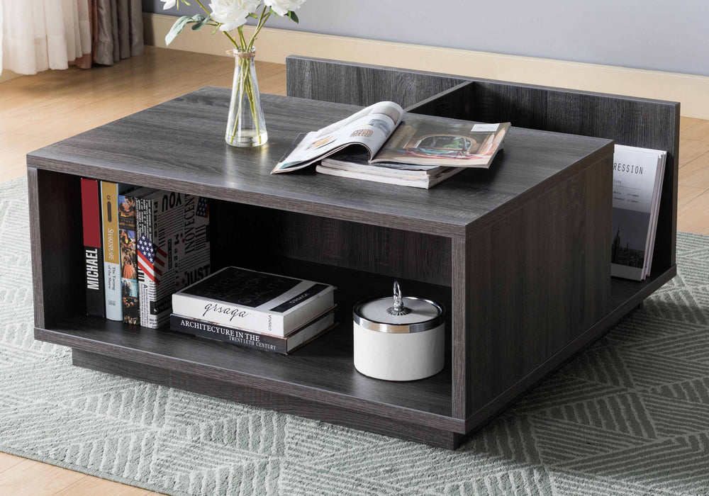 Mandi Distressed Grey Wood Coffee Table