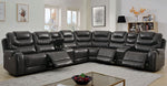 Mariah 8-Pc Gray Power Recliner Sectional Sofa