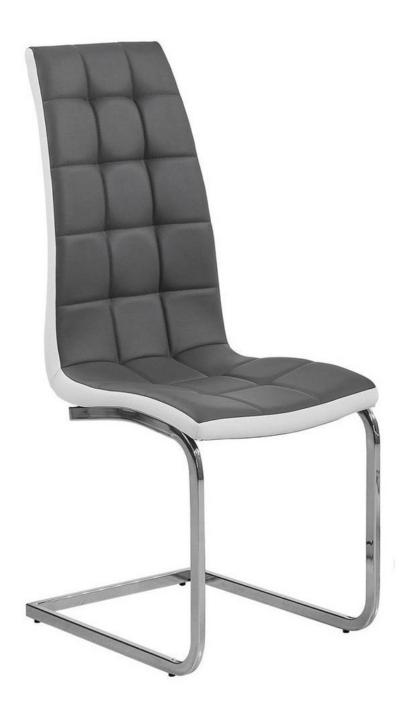 Marilyn 2 Grey Faux Leather Side Chairs