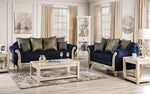 Marinella Royal Blue Chenille 2-Seat Sofa (Oversized)