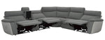 Maroni 6-Pc Gray Fabric Power Recliner Sectional