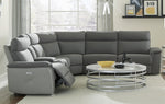 Maroni 6-Pc Gray Fabric Power Recliner Sectional