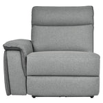 Maroni Gray Fabric Power Recliner Loveseat with USB