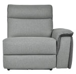 Maroni Gray Fabric Power Recliner Loveseat with USB