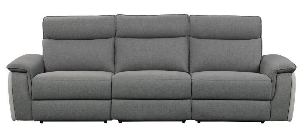 Maroni Gray Fabric Power Recliner Sofa