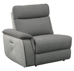 Maroni Gray Fabric Power Recliner Sofa