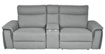 Maroni Gray Power Recliner Loveseat w/ Console