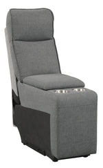 Maroni Gray Power Recliner Loveseat with Console