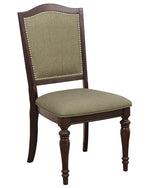 Marston 2 Dark Cherry Wood/Neutral Fabric Side Chairs