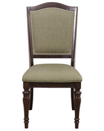 Marston 2 Dark Cherry Wood/Neutral Fabric Side Chairs