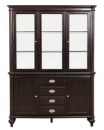 Marston Dark Cherry Wood Buffet & Hutch