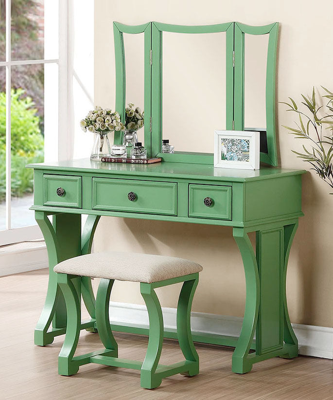 Martina 3-Pc Green Wood Vanity Set