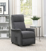 Massima Charcoal Fabric Power Lift Massage Recliner