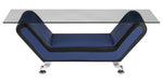 Matteo Blue & Black Faux Leather Coffee Table