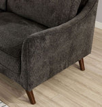 Maxime Dark Gray Chenille Loveseat