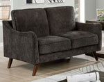 Maxime Dark Gray Chenille Loveseat