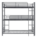 Maynard Gunmetal Metal Twin Triple Bunk Bed