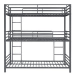 Maynard Gunmetal Metal Twin Triple Bunk Bed