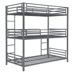 Maynard Gunmetal Metal Twin Triple Bunk Bed