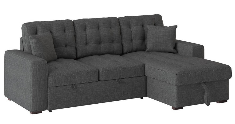 McCafferty 2-Pc Dark Gray RAF Sectional w/ Pull-Out Bed