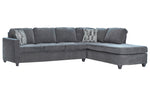 Mccord 2-Pc Dark Grey Chenille Reversible Sectional Sofa