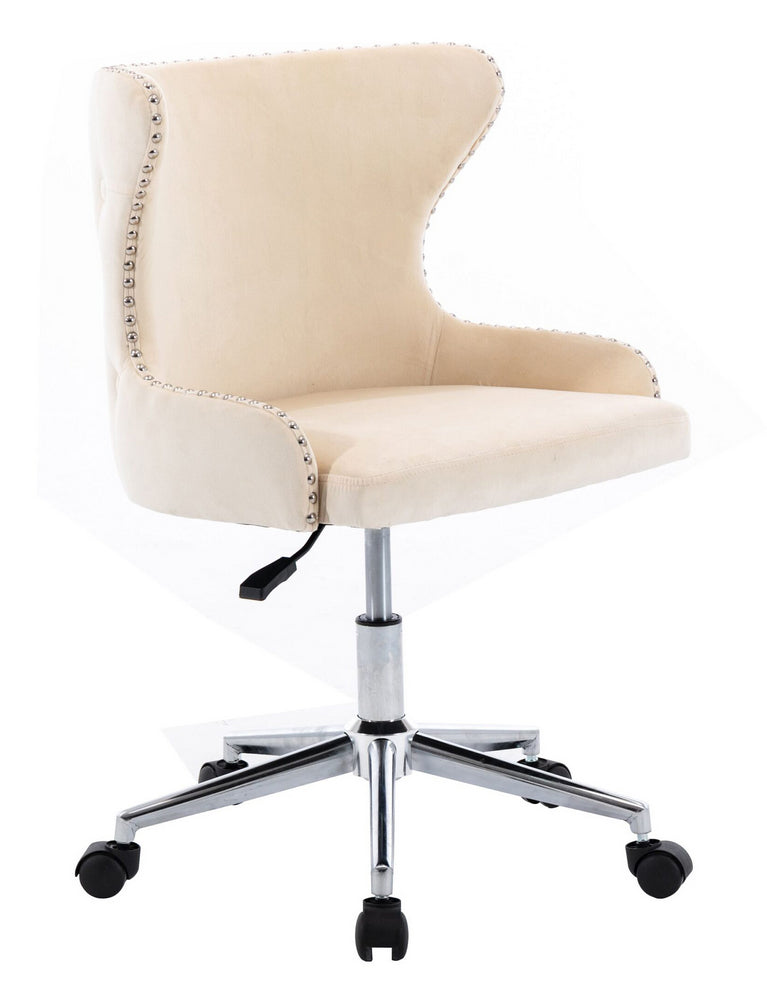 Mckenna Beige Fabric Adjustable Office Chair