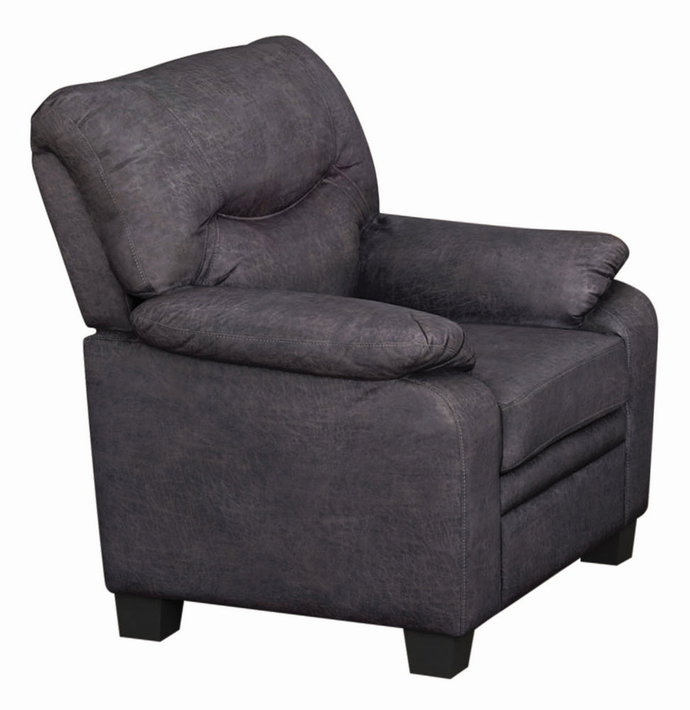 Meagan Charcoal Coated Microfiber Chair