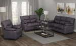 Meagan Charcoal Coated Microfiber Loveseat