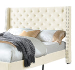 Meilani Beige Fabric Cal King Bed