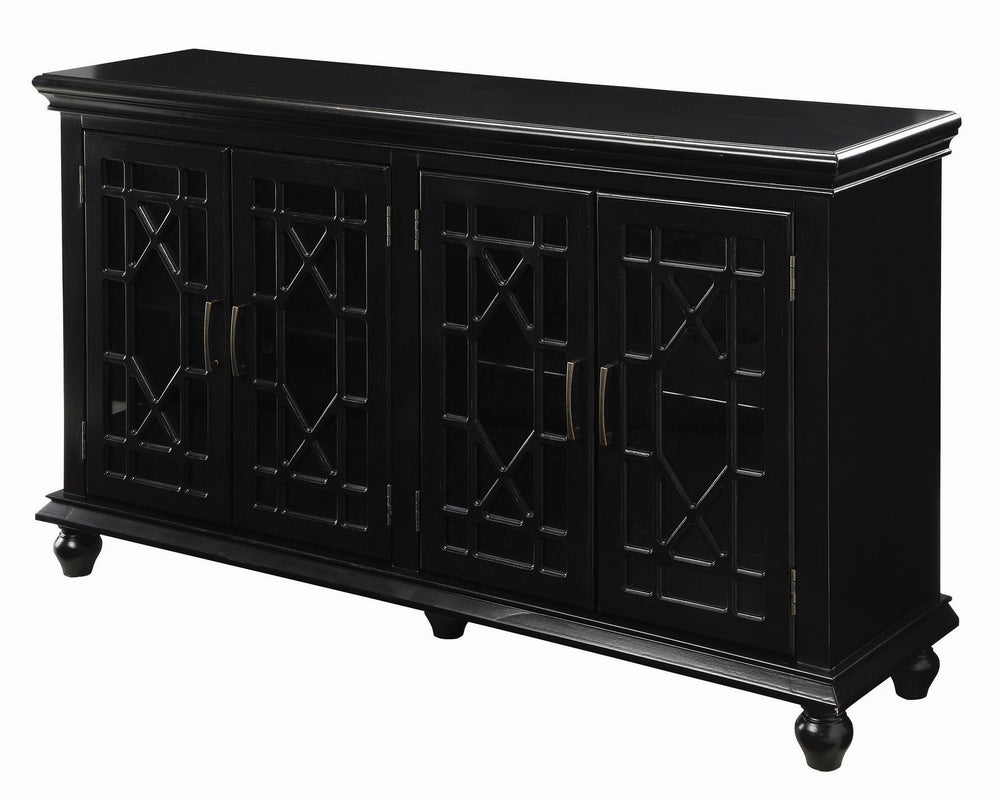 Melania Black Wood Accent Cabinet