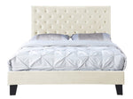 Melany Beige Fabric Full Platform Bed