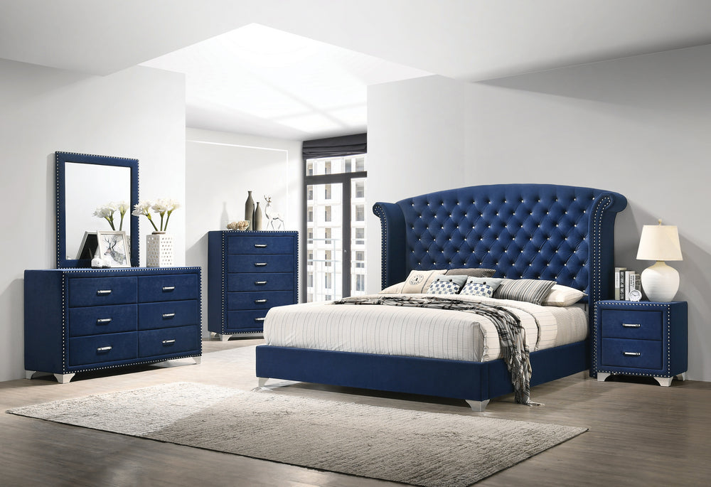 Melody 5-Pc Pacific Blue King Bedroom Set (Oversized)