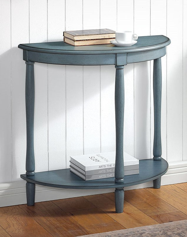 Menton Antique Blue Wood Console Table