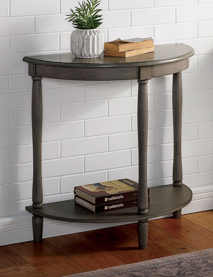 Menton Antique Gray Wood Console Table