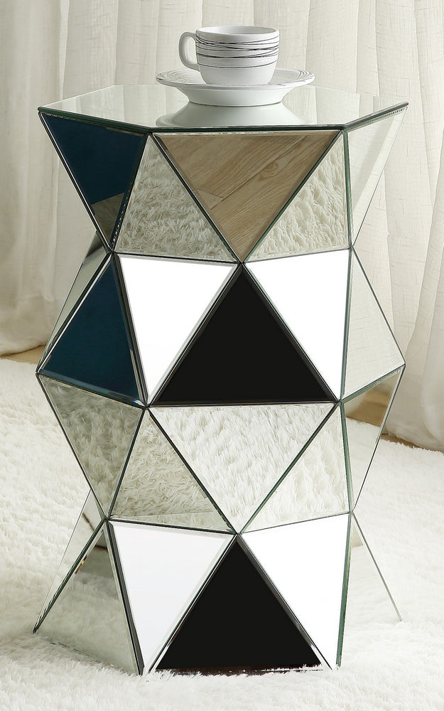 Meria Fully Mirrored Accent Table