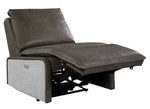 Metier Gray Leather/Metal Power Recliner