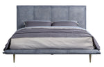 Metis Gray Top Grain Leather Queen Bed