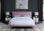 Metis Pink Top Grain Leather Queen Bed