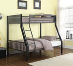 Meyers Black/Charcoal Metal Twin/Full Bunk Bed