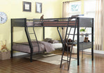 Meyers Black/Charcoal Metal Twin/Full/Twin Triple Bunk Bed