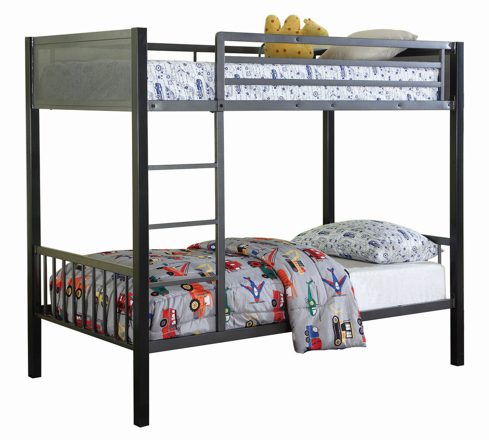 Meyers Black/Charcoal Metal Twin/Twin Bunk Bed