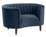 Millephri Blue Velvet Chair