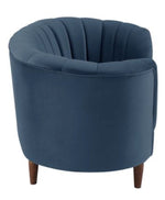 Millephri Blue Velvet Chair