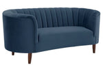 Millephri Blue Velvet Loveseat