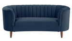 Millephri Blue Velvet Loveseat